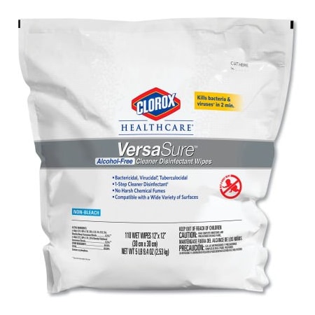 Clorox Healthcare VeraSure Cleaner Disinfectant Wipes, 110 Wipes/Pouch 31761EA